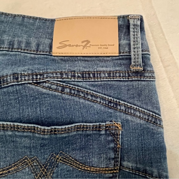 Seven7 Women's Straight Leg Jeans - Dark Blue - Picture 4 of 8